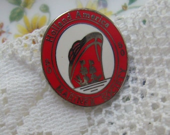 Vintage MARINER SOCIETY Holland America Enamel Pin...Lapel Gift Cruise Souvenir Pin Back...Memorabilia