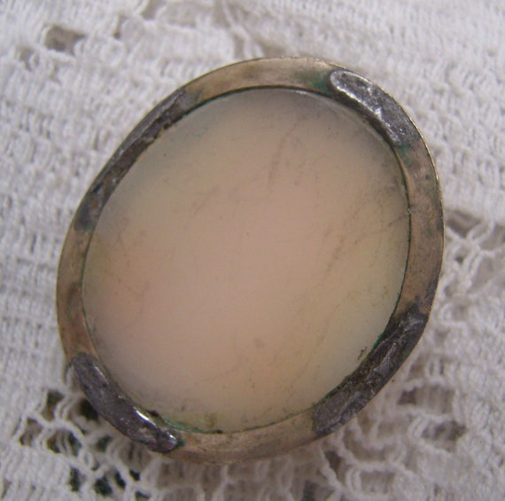 Antique/Vintage Roman Soldier Cameo Ring...Silver… - image 4