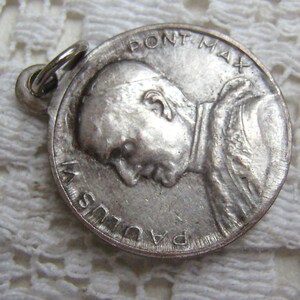 Vintage Pope Paul VI Medal, Papal Charm, Pontifical medal, Paulus VI Pont Max...Anno Santo 1975