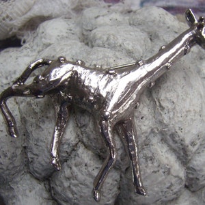Two Vintage Giraffe Brooches...One Free Copper Giraffe Brooch...Large Silver Tone Giraffe Pin