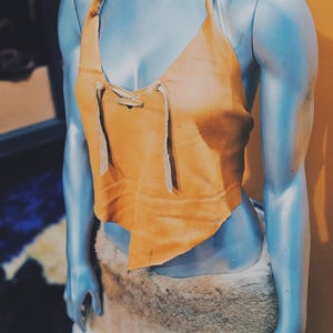 Leather Halter Top