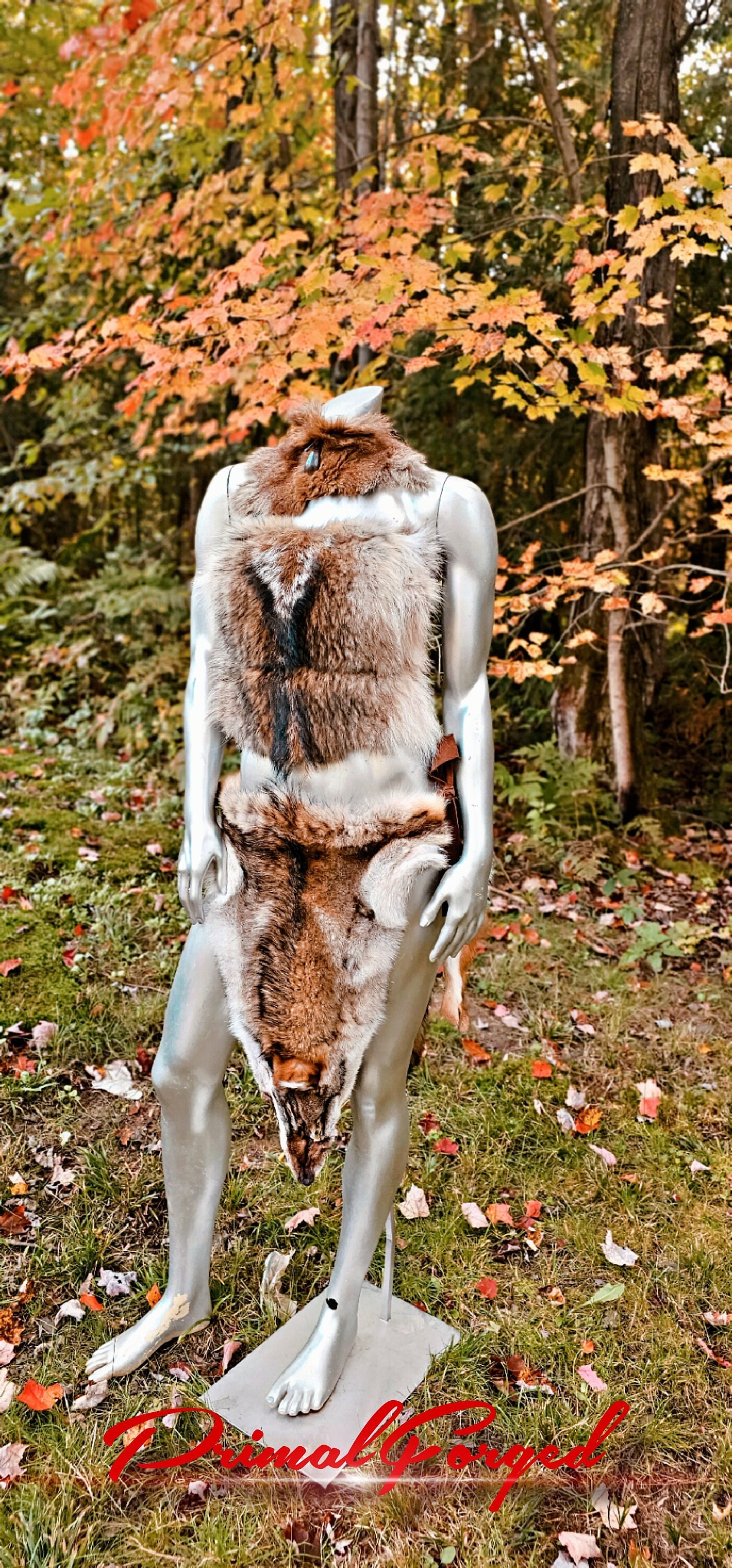 Fur Skirt Fur Costume Coyote Spirit Fur Pelt Furries Animal Costume Barbarian Mini Skirt Warrior Women's Dress