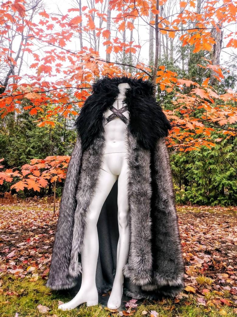 Fur Coat Wolf Fur Pelt Men s Women s Cloak Festival Outfit Game of Throne Gifts for Him Unique Mothers Day Gift Wedding Clothing Fathers Day Etsy