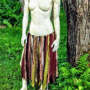 Rag Skirt, Burlesque, Loin Cloth, Wrap Skirt, Belly Dancing, Festival Wear, Belly Dance, Gypsy Costume, Burning Man Costume, Apocalyptic image 3