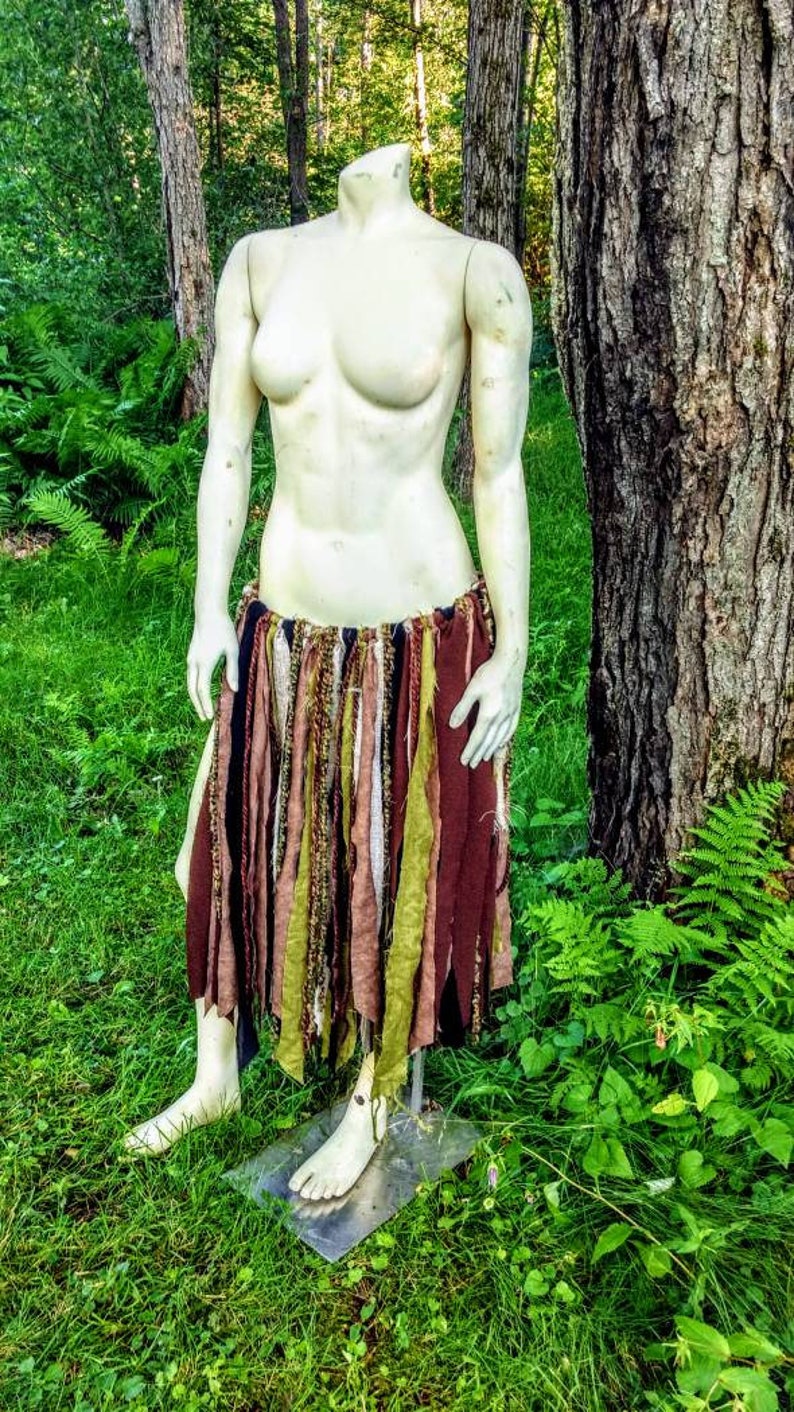 Rag Skirt, Burlesque, Loin Cloth, Wrap Skirt, Belly Dancing, Festival Wear, Belly Dance, Gypsy Costume, Burning Man Costume, Apocalyptic image 3