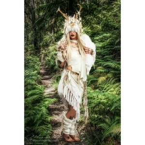 Viking dress Heilung Inspired Shamanic Asatru Costume shield maidens clothing women's leather costume