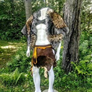 Viking Fur Cloak , Celtic Cloak Gothic Cloak-faux Fur , Fur Leggings , Fur  Coat , Fur Gaiters , Fur Arm Warmers 