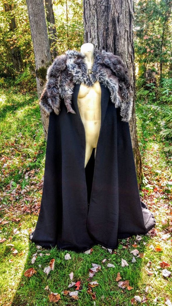 Fur Cloak Viking Cloak Jon Snow Fur Capelet Medieval | Etsy