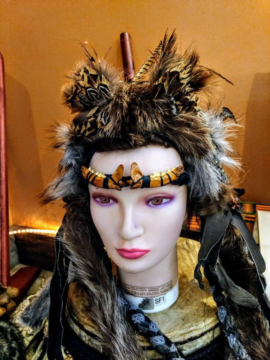 Owl Feather Headdress Headband Festival 