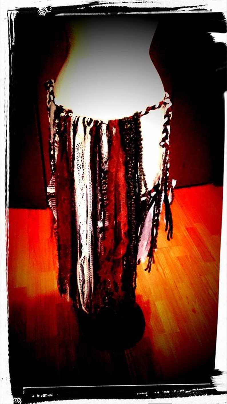 Tattered Skirt Burning Man Gypsy Skirt Bohemian Unisex Rag Skirt Apocalyptic Loin Cloth Boho Festival Wear