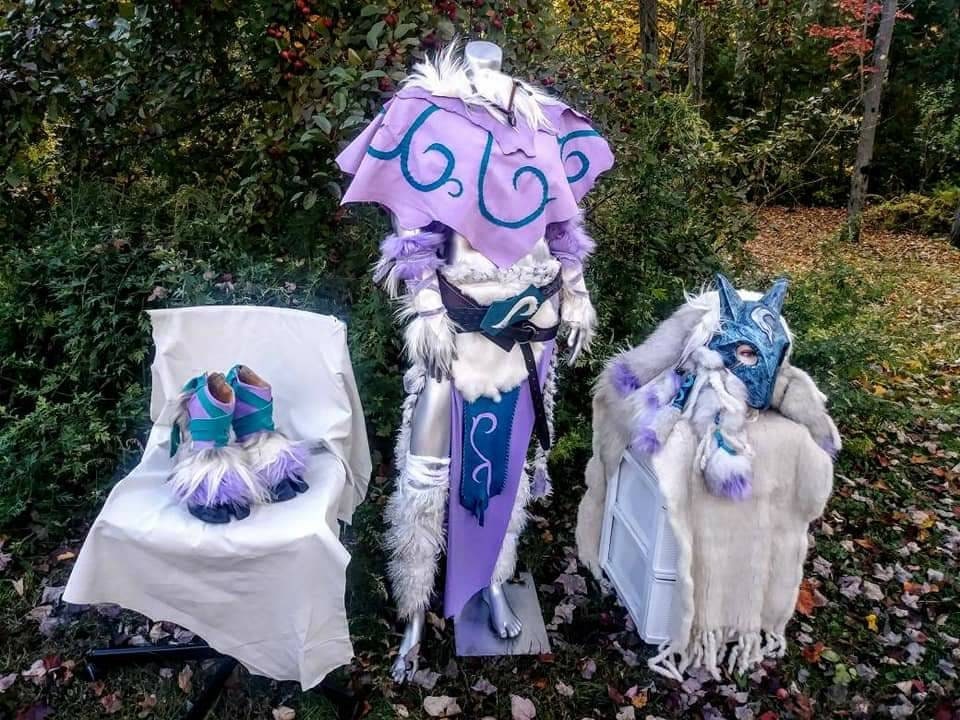 League of Legends Lamb Wolf Costume Halloween Cosplay Leather Fur Gaming Hooved Shoes Hooves Satyr