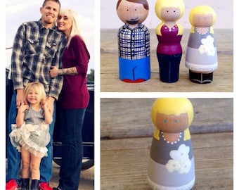 Custom family of 3 peg people