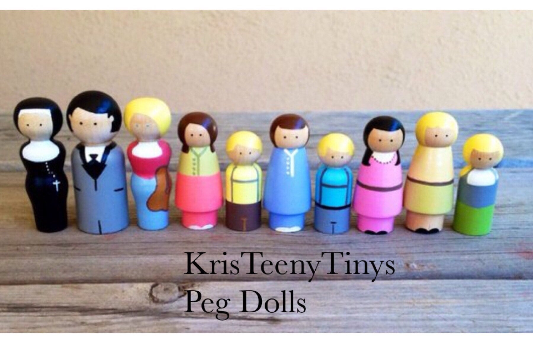 The Sound of Music Wood Peg People Dolls Set - Etsy
