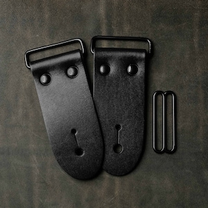 2" DIY Black Leather Guitar Strap Kit | Black Hardware | Make Your Own Guitar Strap