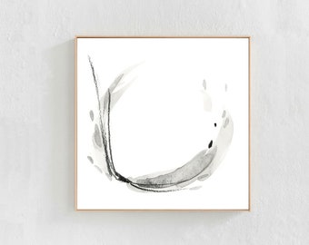 Printable Abstract Art. Download and print this minimal, boho, contemporary watercolor and pencil artwork up to 12x12"