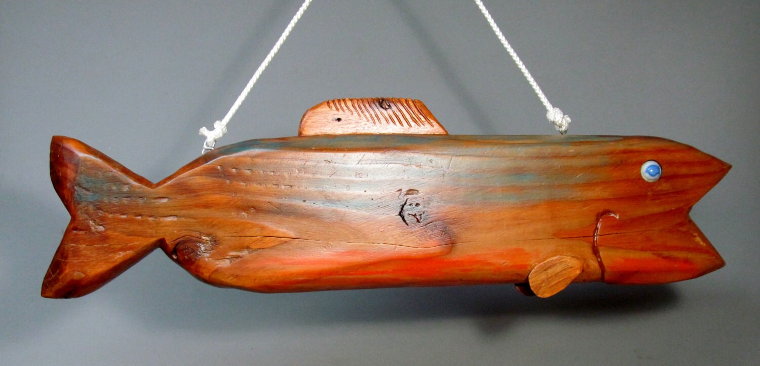 Wooden fish wall decor Etsy