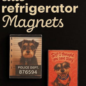 Custom Cartoon Dog Magnet  Personalized Pet Portrait Magnet  Funny Dog Gift  Fridge Magnet Dog Mom Gift Pet Memorial Cus