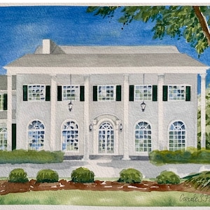 Wedding Watercolor Commission / From Original Painting / Bride or Groom&#39;s Gift / Wedding Location Sketch
