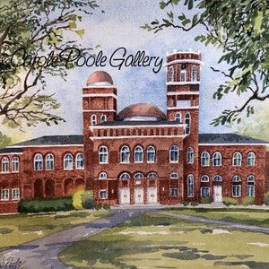PRINT Erskine College 11X14 / Towers / Print from Original Watercolor by Carole Poole