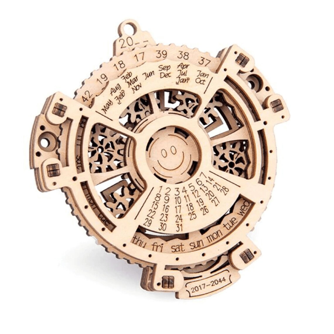 3D Wooden Perpetual Calendar Puzzle Assembly Model Kits Etsy