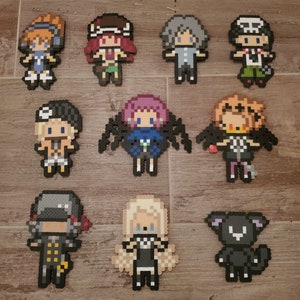 Twewy Inspired Perler (Neku Sakuraba, Shiki Misaki, Joshua, Beat, Rhyme, Kariya, Uzuki, Sho Minamimoto, Konishi)