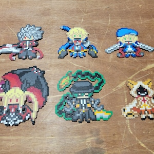 BB Calamity Trigger Part 1 Inspired Perlers (Ragna the Bloodedge, Jin Kisaragi, Noel Vermillion, Rachel Alucard, Hazama, Taokaka)