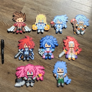 ToS Perlers (Lloyd, Colette, Genis, Raine, Kratos, Sheena, Zelos, Presea, Regal)