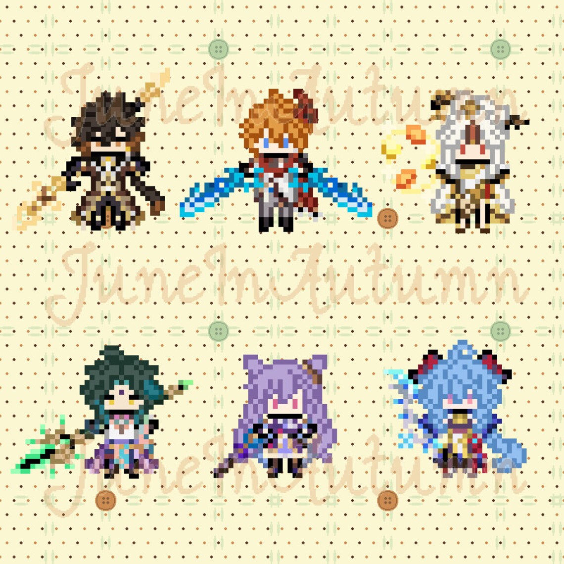 Genshin Impact Liyue Qixing and Adepti Perlers zhongli Etsy