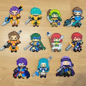 FE7 Personagens da história de Eliwood Parte 1 (Marcus, Lowen, Rebecca, Bartre, Oswin, Guy, Priscilla, Raven, Canas, Dart, Fiora, Legault)