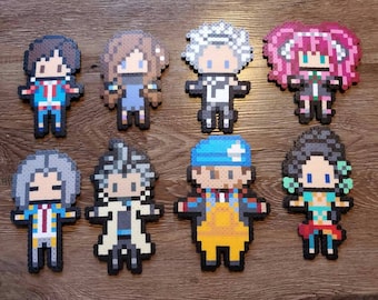 Zero Escape (999) Inspired Perlers (Junpei, June, Santa, Clover, Snake, Ace, Lotus, Seven)