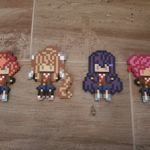 DDLC Inspired Perlers (Sayori, Monika, Yuri, Natsuki)