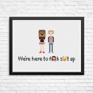 Wzór do haftu krzyżykowego „Step Brothers” w formacie PDF/natychmiastowe pobranie