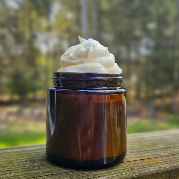 Lavender Tallow Face Balm whipped 100% Grassfed Beef Tallow, JoJoba Oil, Rosehip Oil. All Natural Skin Care with Lavender oil. 4oz