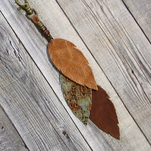 Fringe Purse Tassel Leather Feather Bag Charm Western Leather Beaded Hippie Southwest Tassel Bag Charm Gift for Her New