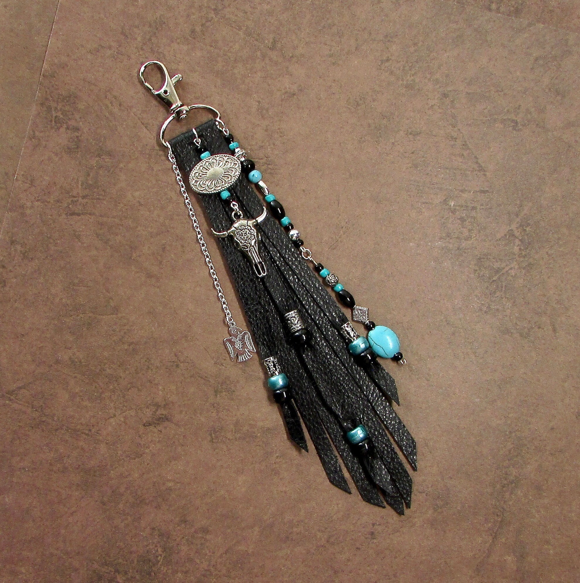 Silver Boho Thunderbird Western Turquoise Zipper Pull for Backpacks, Cute  Purse Charms, Unique Eagle Custom Handbag Jewelry, Personalized Zipper