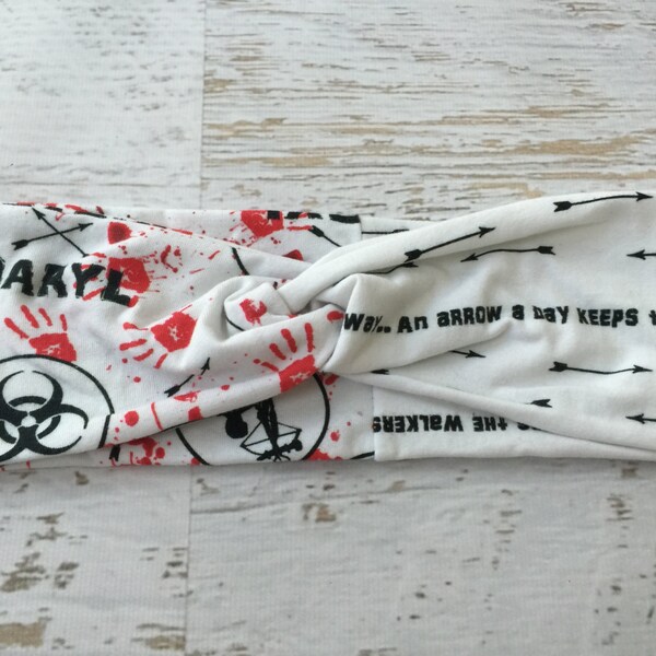 The Walking Dead Team Daryl Head wrap Twisted Headband Turban for Adults