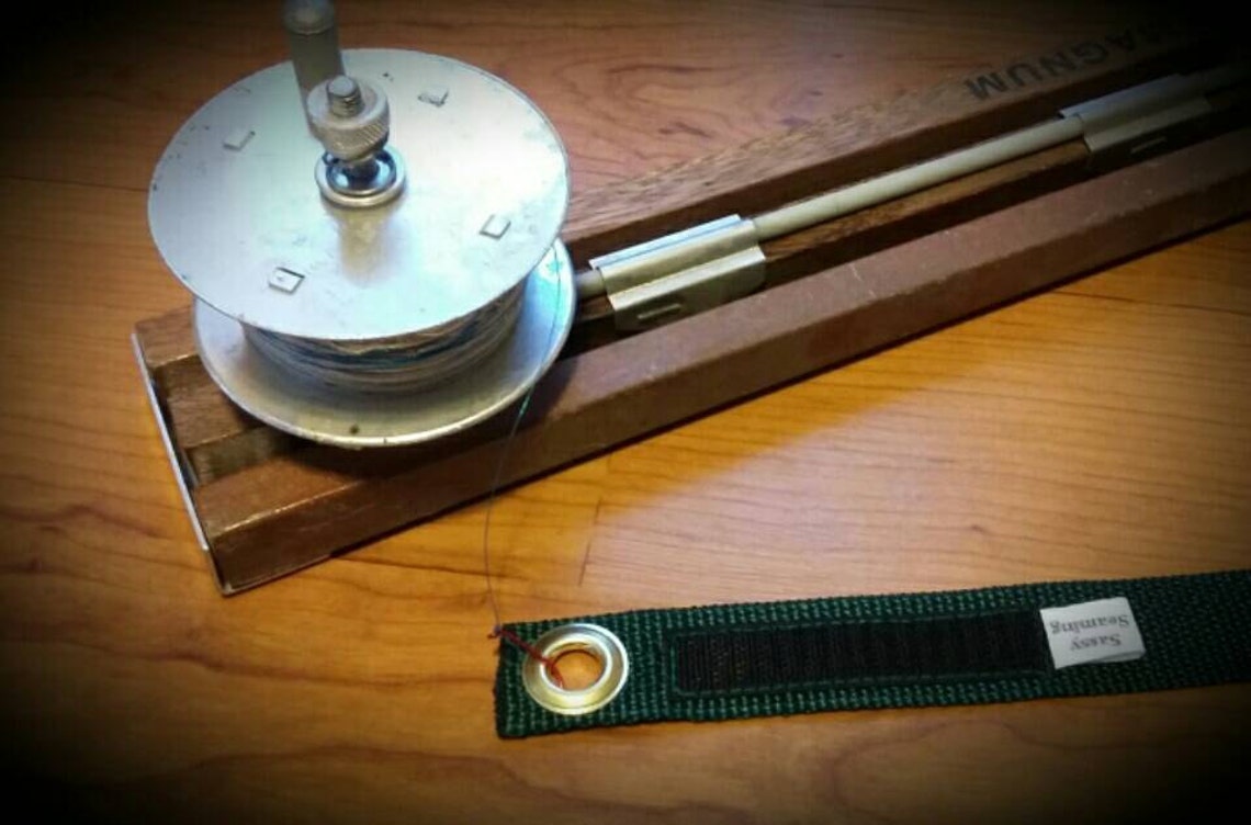 SET OF 5 Ice fishing trap reel wrap strap red bluegreen Etsy