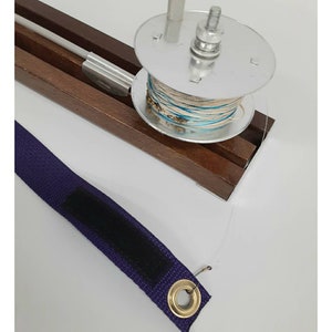 SET OF 5 Ice fishing trap straps, reel wraps, red, blue,green, purple, orange, pink, lime, teal image 7