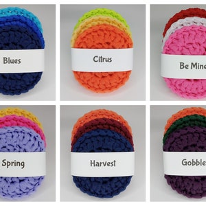 Dish scrubbies,pot scrubbers,crochet dish scrubbies,blue,red,white,navy,green,black,purple, yellow,orange,maroon,teal, lime image 4