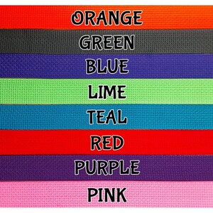SET OF 5 Ice fishing trap straps, reel wraps, red, blue,green, purple, orange, pink, lime, teal bild 2