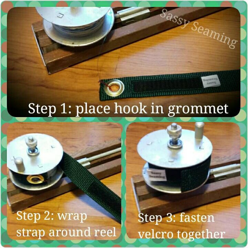SET OF 5 Ice fishing trap reel wrap strap red bluegreen Etsy