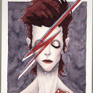 Bowie, Art Print, Watercolor