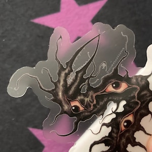 Transparent Sticker - "Hisspur", vinyl sticker, die cut