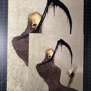 Reaper, Dark Art Print, Watercolor image 4