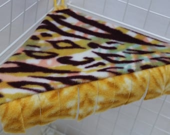 SALE - BLIND PACK of Sugar Glider Fleece Corner Hammocks