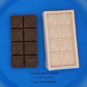 Chocolate Bar Mold with hearts
