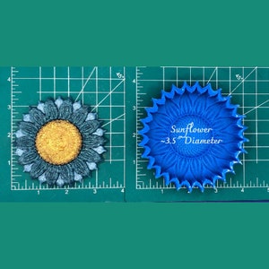 Sunflower 3.5&quot;  Silicone Car Freshie Mold