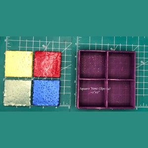 Square Silicone Freshie Mold - Silicone Mold - Car Freshie Mold - Resin Mold - Candle Mold - Soap Mold - Aroma Bead Mold