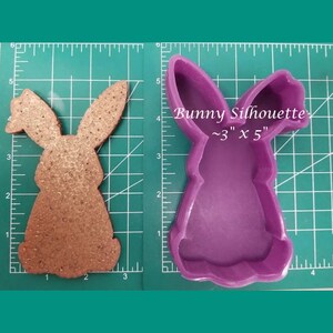 Bunny Silhouette Silicone Freshie Mold - Silicone Mold - Car Freshie Mold - Resin Mold - Candle Mold - Soap Mold - Aroma Bead Mold