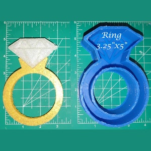 Diamond Ring Silicone Freshie Mold - Silicone Mold - Freshie Mold - Resin Mold - Candle Mold - Soap Mold - Aroma Bead Mold